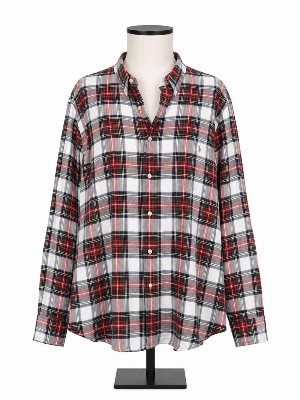 Mens Ralph Lauren Oxford Shirt Top Size 3XB Button Down Plaid Cotton
